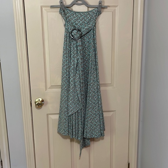 Lapis Dresses & Skirts - 💛Lapis mint paisley convertible maxi/strapless dress with belt, sz S